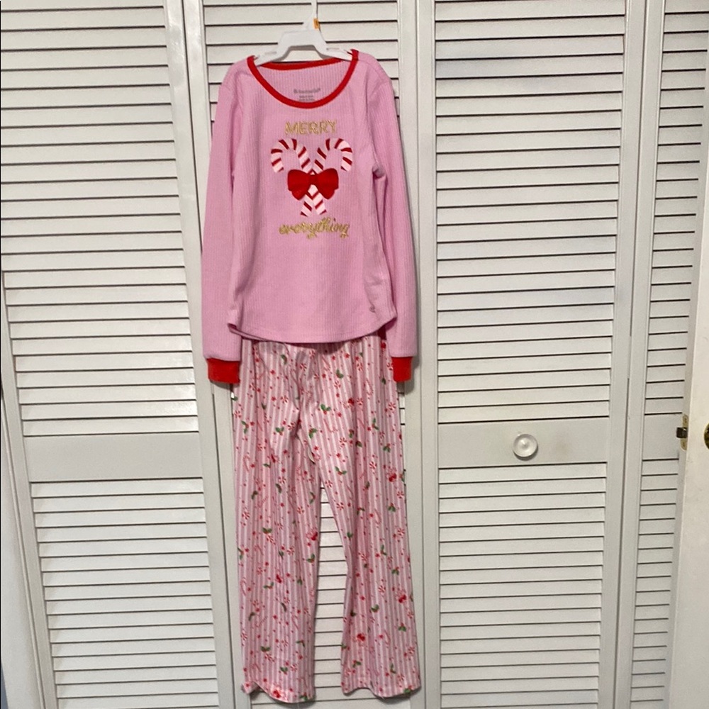 American Girl Pink and Red Pajama Set Soft Comfortable Sleepwear